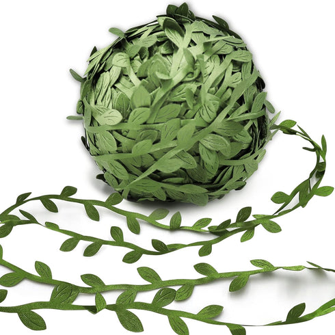 269ft Leaf Ribbon, Baby Shower Decorations Artificial Vines Leaf String Trim Ribbon for Decorative Jungle Wild Plant Green Home Wedding Party Ball...