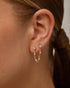 PAVOI 14K Gold Plated Delicate CZ Chain Earrings for Women | Double Piercing Dangle Chain Studs Earrings | Cubic Zirconia Earscapes Earrings...