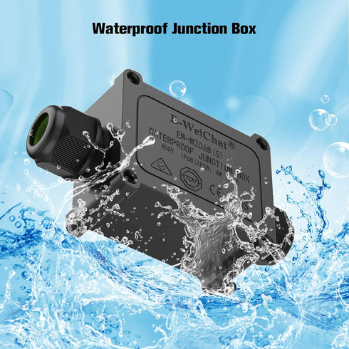 Junction Box Outdoor Waterproof Electrical Box, 2 Way Plug Line Plastic External Junction Box, M25 Waterproof Electrical Box, Electric Power Cord ...