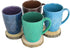 Natural Wood Coaster Set 4 pcs with Tree Bark Wooden Coasters Each Measures About 3.5 inches in Diameter...
