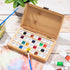 4X6 Inch Bamboo Watercolor Paint Palette 36 Empty Half Pans Wooden Travel Box Case for Acrylic Gouache Painting Amateur Hobbyists Painting Artists...