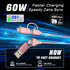 Coiled USB C to Lightning Cable 4 in 1, PD 60W Fast Charging & Data Sync,6FT Multi Charging Cable for Apple CarPlay & Android Auto,USB/USB C to US...