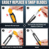 4 Pack Box Cutter Retractable, Utility Knife 9MM Wide Snap-Off Blades, Exacto Knife for Cutting Box, Wrapping, Cardboard, Extended Razor Knife, Bo...