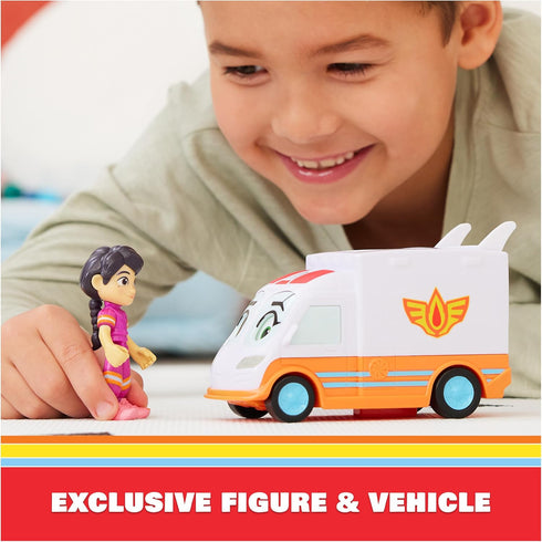 Disney Junior Firebuds, Violet and Axl, Action Figure and Ambulance Toy with Interactive Eye Movement, Kids Toys for Boys and Girls Ages 3 and up...