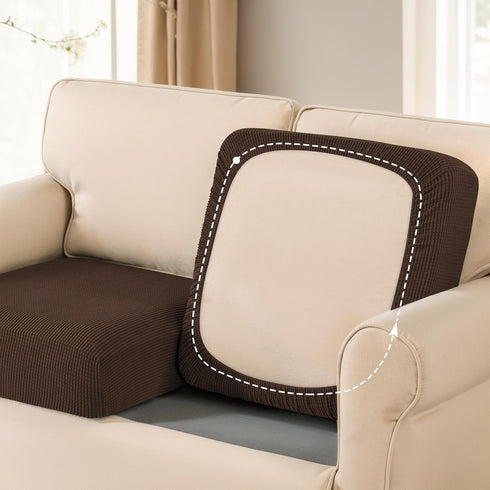 SUBRTEX Couch Cushion Slipcover Slip Covers Loveseat Stretch Durable Chair Sofa Spandex Elastic Furniture Protector for Settee Seat for Replacemen...