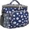 FlowFly Insulated Reusable Lunch Bag Adult Large Lunch Box for Women and Men with Adjustable Shoulder Strap,Front Zipper Pocket and Dual Large Mes...