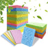 12-Count Natural Kitchen Sponge,Compressed Cellulose Scrub Sponges,Non-Scratch Kitchen Sink Sponges for Dishes Cleaning Bathroom Cars,Funny Colorf...