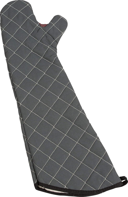 Carlisle FoodService Products 800FG24-BK BestGuard Commercial Heat Protection Up to 450° F Oven Mitts (Pair), 24" Length, Black...