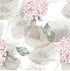 HAOKHOME 93164 Abstract Nordic Peel and Stick Wallpaper Geometric Hydrangea Floral White/Grey/Pink Stick on Home Decor 17.7in x 118in...