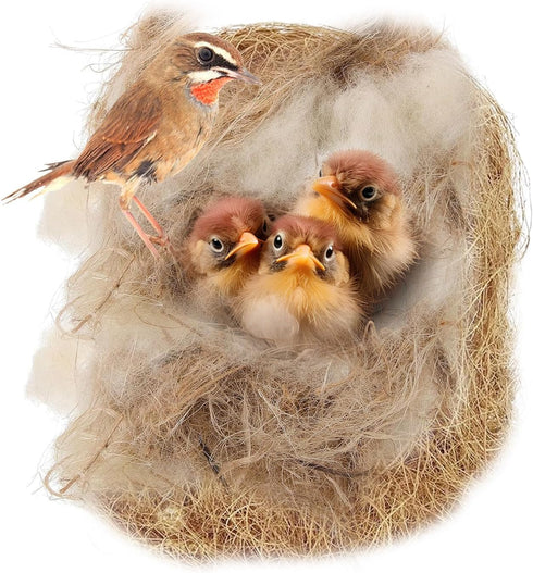 240G/8.5OZ Bird Nesting Material, Natural Mixing Nesting Material Pad for Bird Nest, Bird Nest Bedding Bird Nest Building Materials and Hideouts S...