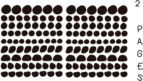 Hand Drawn Circle Dots Wall Decals Peel and Stick for Kids, Baby Bedroom Nursery and Living Room. 144 pcs Vinyl Wall Stickers Decor (Black)...