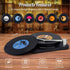 Valdivia Funny Retro Vinyl Record Coasters with Player, 6 Pcs Music Coasters for Drinks, Bars, Party, Birthday Gifts for Music Lovers, Home Decor ...