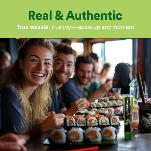 Wasabi-O Real Wasabi Paste - Authentic Japanese Fresh Wasabi Root - Mild Heat - Squeeze Tube for Sushi, Sauce, Mayo, Seafood - 3 x 1.52 Oz...