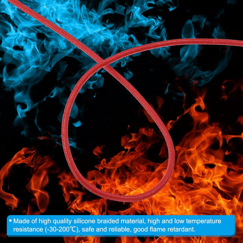 PATIKIL 9.8Ft 15AWG Electronic Wire, -30 to 200 Degrees Celsius Insulated High Temperature Resistant Electrical Flexible Silicone Cable for Lamp B...