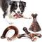 3 Pack Dog Chew Toys for Aggressive Chewers Indestructible Dog Tough Chew Toys,Bacon Flavor Durable Nylon Dog Bones Teething Toy for Dogs Gift,Sma...