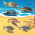 Toymany 6PCS Realistic Sea Turtle Figurines, Plastic Ocean Sea Animals Figures Set includes of Turtles, Educational Toy Cake Toppers Christmas Bir...