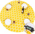 UMINEUX Round Fitted Vinyl Tablecloth with Elastic Edged & Flannel Backing, Waterproof, Round Table Cover for Indoor Outdoor Patio Use - Fits Tabl...