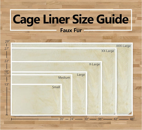 Bone Dry Faux Fur Pet Cage Liner, XXX-Large - 29 x 48", White...