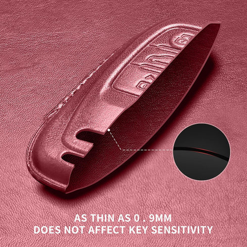 Tukellen Compatible with Audi Key Fob Cover Genuine Leather with Keychain,Leather Key Case Key Shell Compatible with Audi R8 Q5 Q7 S3 S4 S5 S6 S7 ...