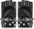 Accmor Leather Punk Gloves Fingerless Gloves for Women Driving Cycling Sports Cosplay Performance Half Finger Gloves for Women Teens Kids...
