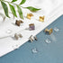 PH PandaHall 24 pcs 3 Colors Brass Cufflink Cuff Button Pads 16mm Square Tray Bezel Cufflink Blanks with Clear Cabochons for Shirt Cloth Accessori...