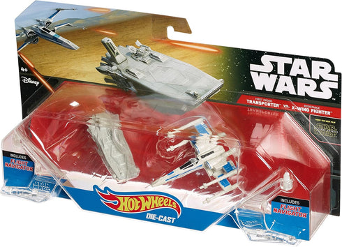 Hot Wheels Star Wars: The Force Awakens First Order Transporter vs. X-Wing Fighter Starship 2-Pack...