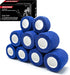 9 Rolls Self Adhesive Wrap Athletic Tape Gauze, Breathable Elastic Cohesive Bandage for Sports Injury & Pet (7 Pcs 2" x 5 Yards + 2 Pcs 1" X 5 Yar...