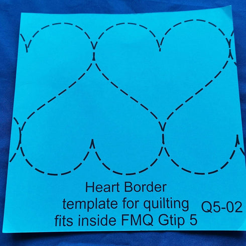 HONEYSEW Heart Border Template for Quilting Fits Inside Free Motion Quilting Grip 5...
