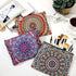 Kajaia 12 Pcs Mandala Makeup Bag Bulk Canvas Cosmetic Bag for Purse Toiletry Pouch with Zipper Travel Preppy Makeup Organizer 9.25 x 6.9 Inch Mand...
