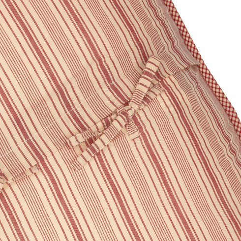 VHC Brands Sawyer Mill Red 100% Cotton Decorative Patchwork Pillow Cover Standard Sham 21x27...