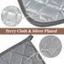 Cotton Pot Holders for Kitchen - MAQIHAN 4pcs Square Pot Holders Sets Hot Pads Set Gray 7 inch Terry Cloth Pot with Holder Cotton Potholders Small...