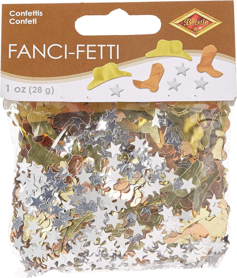 Fanci-Fetti Western Icons (copper, gold, silver) Party Accessory (1 count) (1 Oz/Pkg)...
