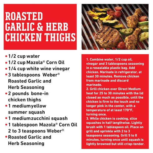 Weber Roasted Garlic & Herb Seasoning, 12 Ounce Shaker...