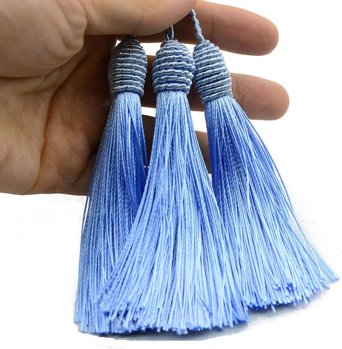 20pcs 15.5cm/6 Inch Silky Floss Bookmark Tassels with 2-Inch Cord Loop and Small Chinese Knot for Jewelry Making, Souvenir, Bookmarks, DIY Craft A...