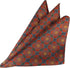 Elegant Red Gold Cathedral Print Silk Handkerchief Rich Arabesque Design – 100% Silk - Large 16” Square...