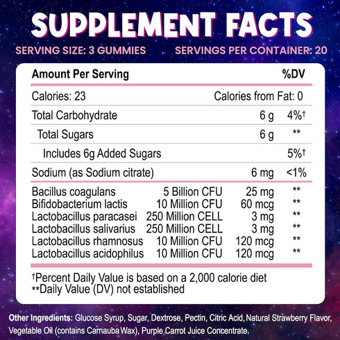 Built by Nature Kids Probiotic Gummies - 6 Diverse Probiotic Strains - Digestive & Immune Support - Chewable Kid Probiotic Gummy Supplement - No R...