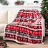 PAVILIA Premium Christmas Sherpa Throw Blanket | Christmas Decoration Reindeers, Fleece, Plush, Warm, Cozy Reversible Microfiber Holiday Blanket 5...