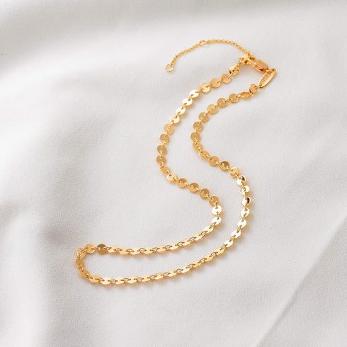 MEVECCO Dainty Evil Eye Protection Necklace,14K Gold Plated Cute Delicate Handmade Tiny Bead Necklace for Women...