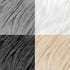 4 Pieces Faux Fox Fur Square Fabric Shaggy Fur Patches Fabric Cuts Chair Cover Seat Cushion Pad for DIY Craft(Khaki, White, Black, Gray)...