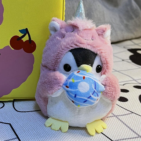 Unicorn Penguin Keychain, Pink Plush Keychain for Christmas Gift, Cute Keychain for Backpacks, Women's Keychain...