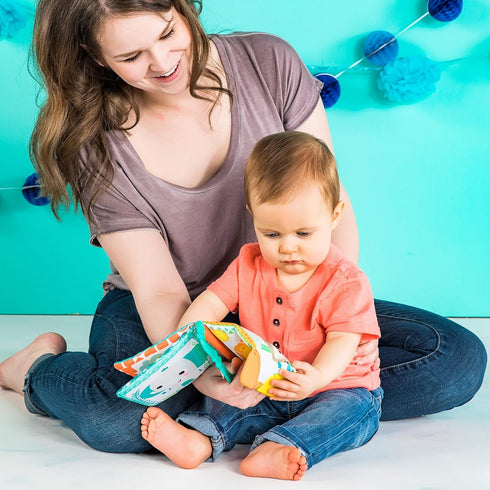 Bright Starts Teethe & Read Soft Book Toy, Ages 3 Months +, Style May Vary...