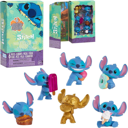 Disney Stitch Feed Me 6-piece Collectible Figure Set, Premium Collector Package, Kids Toys for Ages 3 Up, Amazon Exclusive by Just Play...