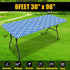 smiry Rectangle Picnic Table Cloth, Waterproof Elastic Fitted Outdoor Tablecloths for 8 Foot Tables, Wipeable Flannel Backed Vinyl Table Cover for...