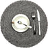 Topotdor Round Placemats Heat-Resistant Stain Resistant Anti-Skid Washable Polyproplene Table Mats Placemats (Braided-Gray, Set of 4)...