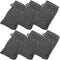 Made Easy Kit Bath Mitts - Pack of 6 - (6" x 9") European Style Washcloth with Loop (Charcoal, 6 x 9 inches)...