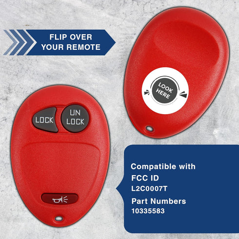 KeylessOption Key Fob Replacement for 2001 2002 2003 2004 2005 2006 2007 2008 2009 2010 2011 2012 Chevrolet Colorado Hummer GMC Canyon Pontiac Isu...
