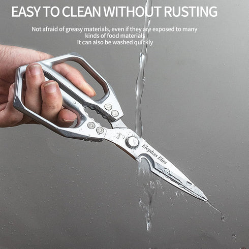 Multi-Function Kitchen Scissors Heavy Duty Kitchen Shears,Cutting Food Tools Cooking Shears for Chicken,Meat,Fish,Poultry(Sliver)...