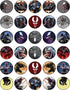 "30 Edible Cupcake Toppers with Dark Hero-Inspired Designs | Uncut Wafer Sheet Cake Decorations"...