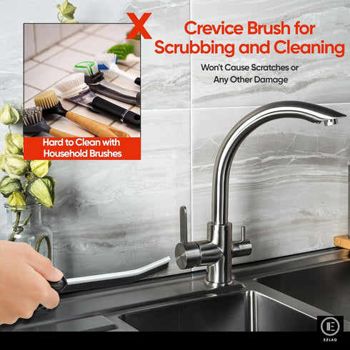 5 Pcs Multifunctional Crevice Cleaning Brush, Hard Bristle Grout Gap Cleaning Brushes for Bathroom, Kitchen, Tiles, Window, Door Tracks, & Househo...