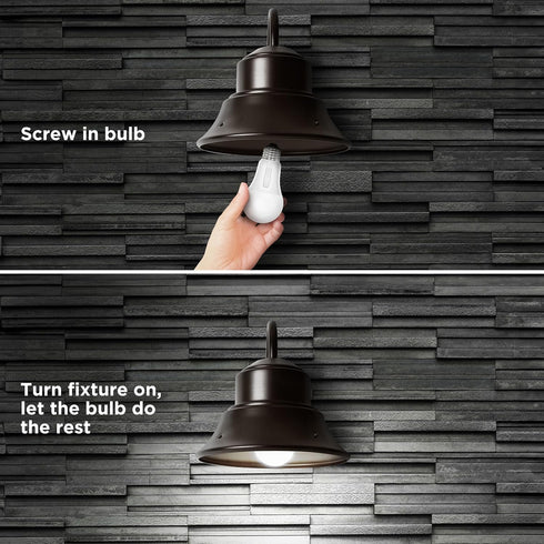 Feit Electric LED Dusk-to-Dawn Light Bulb, A21 100W Equivalent, 5CCT, Non-Dimmable, E26 Base, 90 CRI, 1500 Lumens, Standard Light Bulb with Switch...